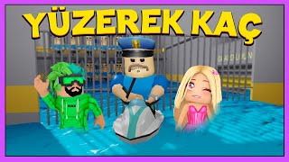 ŞİŞKO POLİS YÜZEREK BİZİ KOVALIYOR 😂 ROBLOX 🌊WATER BARRY'S PRISON RUN! screenshot 5