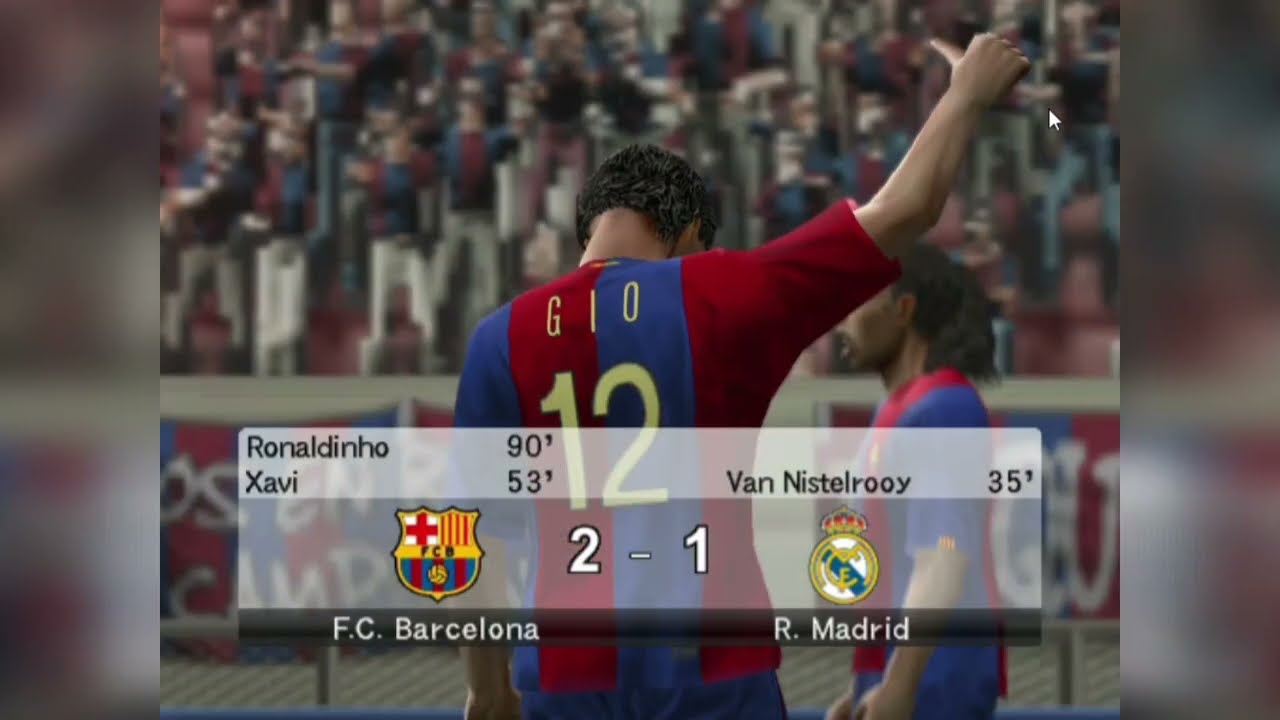 Nostalgia PS 2 El clasico Barcelona vs real Madrid 