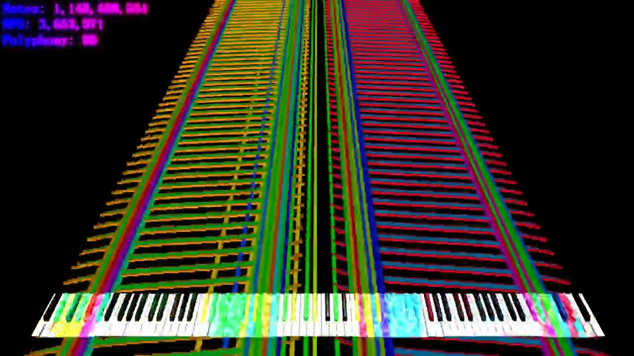 (Spammy Black MIDI) BAD APPLE EXTREME² ACT 7 - ooo 000 (2.1 Billion) Better Quality Run