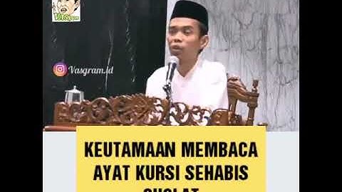 Ustad Abdul Somad - Keutamaan membaca ayat kursi
