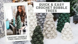 Crochet Bobble Tree Sweater  Easy Crochet Christmas Tree Pattern