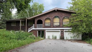Very Unique ABANDONED 1980s estate home with custom mosaic tile floors 