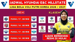 Hyundai Hillstate Schedule Korean Women's Volleyball League 2026 - Korean V-League Women's 2026 S...