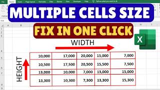 How To Fix Cells Size In Excel | Length &amp; Width In Seconds