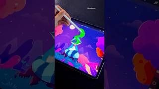 Raccoon Animation in Procreate 🦝☕️ #procreate #animation