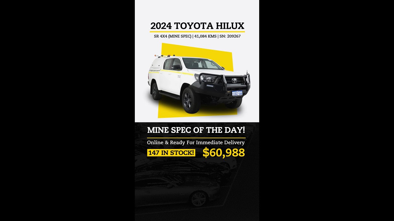 𝐌𝐈𝐍𝐄 𝐒𝐏𝐄𝐂! 👷‍♂️ - 2024 Toyota Hilux SR 4x4