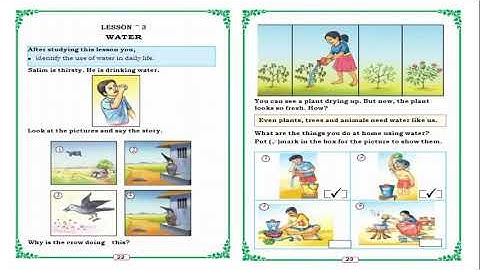 STATE 1st std EVS Lesson -3 Water - completed.