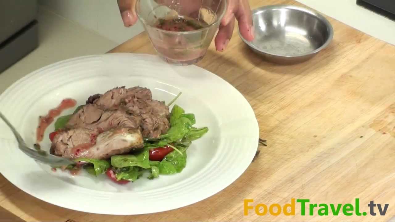 สลัดแกะย่างกับร็อคเก็ต Lamb Rocket Salad