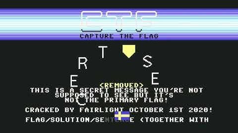 C64 Longplay [1920] CERT SE CTF 2020