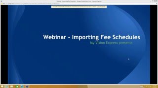 My Vision Express®: How to Import Fee Schedules
