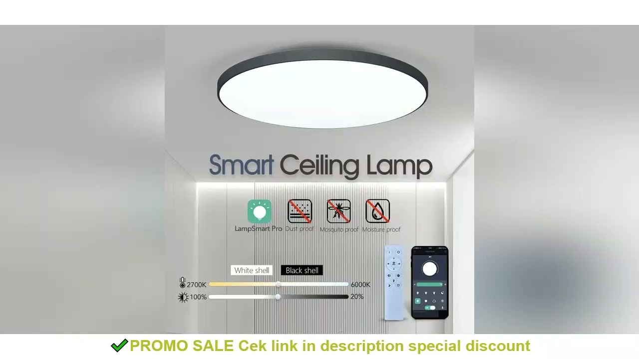 Smart Led Ceiling Lamp 36W 50W 220V Dimmable Modern Led Ceiling Lights With APP Remote Control For B