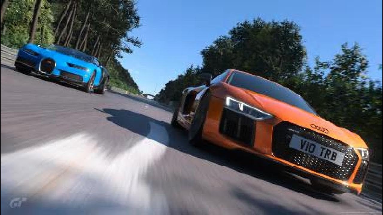 Bugatti Chiron v Twin Turbo Audi R8 V10 Plus | Gran Turismo 7 - YouTube