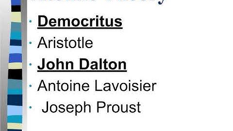 Chem 1 ch 4/28.1 video 1: the development of atomic theory