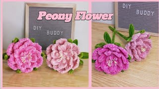DIY Peony Flower Using Fuzzy Wire | Peony Flower Tutorial