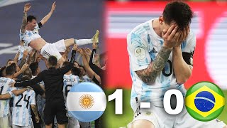 LOCURA MUNDIAL - MESSI CAMPEÓN CON ARGENTINA - Argentina 1 Brasil 0 - FINAL COPA AMERICA 2021
