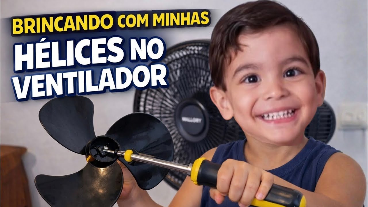 Brincando com minhas hélices no ventilador #ventilador #ventiladores #canaldoramon