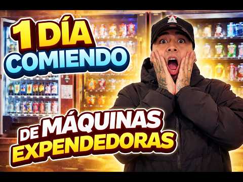 SOBREVIVI 1 DIA COMIENDO SOLO de MAQUINAS EXPENDEDORAS