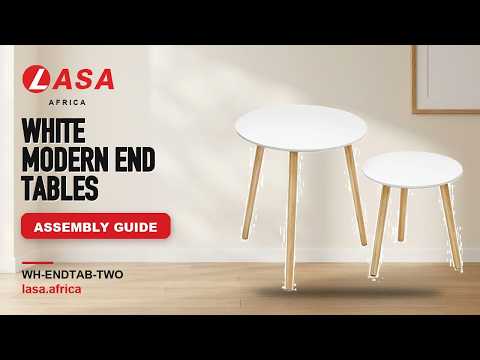 Modern White End Side Tables, Set of 2 – Assembly