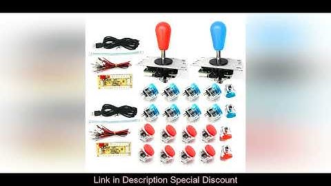2 PlayersArcade Game Diy Set Joystick Kit Clear Push Button Zero Delay Usb Board Controller Encoder