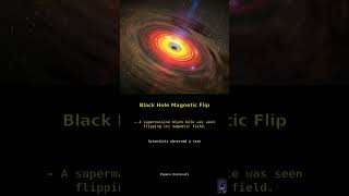 Black Hole Magnetic Flip... #blackholestudy #scienceupdate #cosmicjets #astrophysics #blackhole