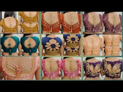 Blause back neck designs//blause designs new model//blause designs ...