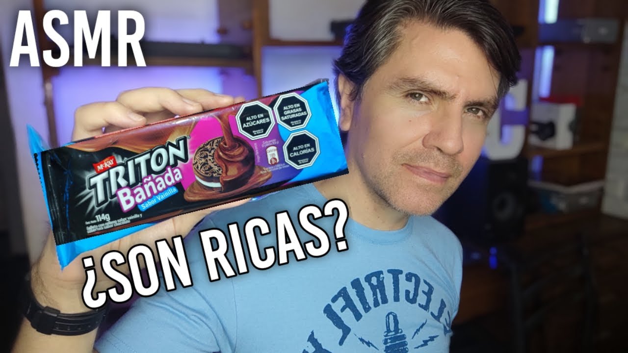 ASMR Probando Las Nuevas Galletas Tritón Bañadas en Chocolate #asmr #asmrvideo