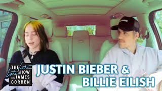 Justin Bieber Carpool Karaoke 2020 Singing Songs With Billie Eilish