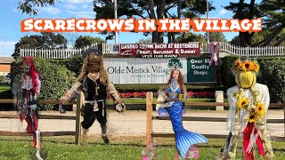Exploring Olde Mistick Village  | The Cutest Scarecrows in Olde Mistick Village This Fall