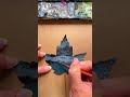 “Where Lightning Strikes” painted on a preserved maple leaf #leafpainting