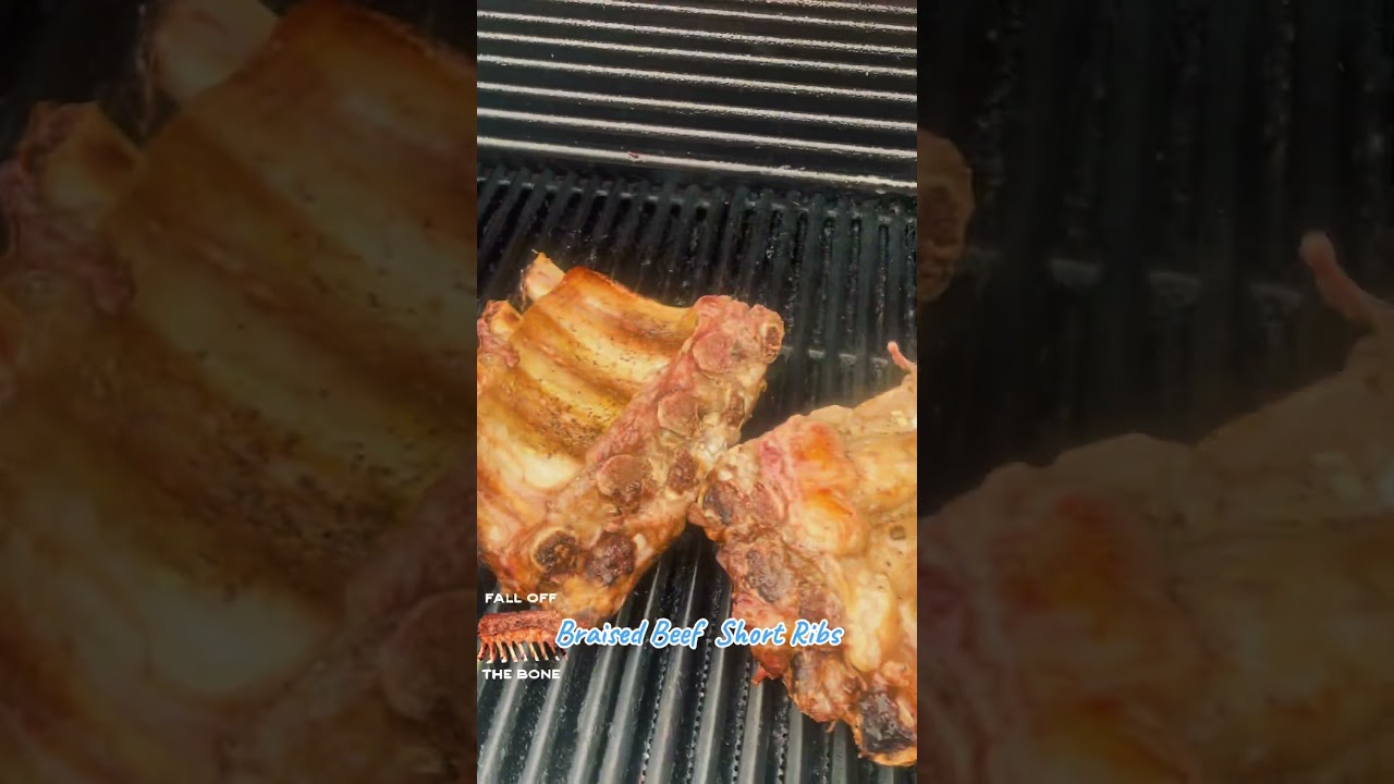 Braising Beef Ribs Then Grilling in the Snow ❄️🔥 | Winter Carnivore Short