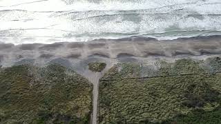Flight over Kowai River and Amberley Beach, North Canterbury