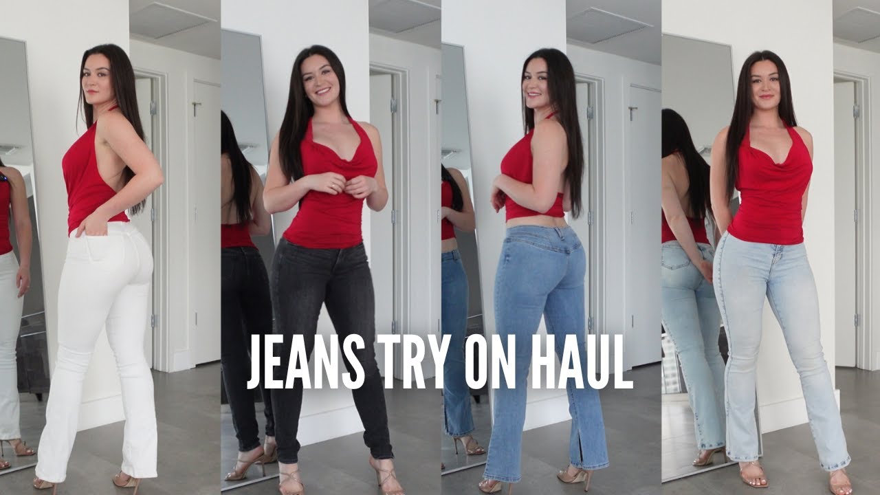 MODELING MY FAVORITE JEANS! try on + honest review - YouTube