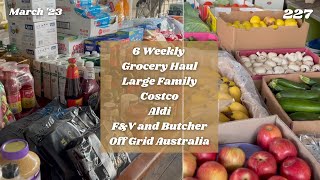 Monthly / 6 Weekly Grocery Haul | Large Family | Costco, Aldi F&V etc | Off Grid Australia 227