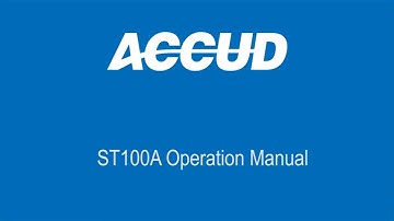 ST100A Settings And Functions