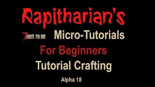 Micro Tutorials Tutorial Crafting