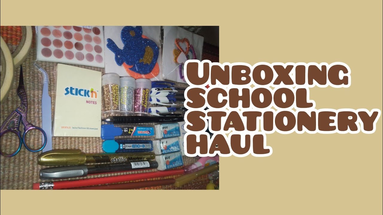 unboxing new school stationery haul huda unboxing schoolsupplieshaul
