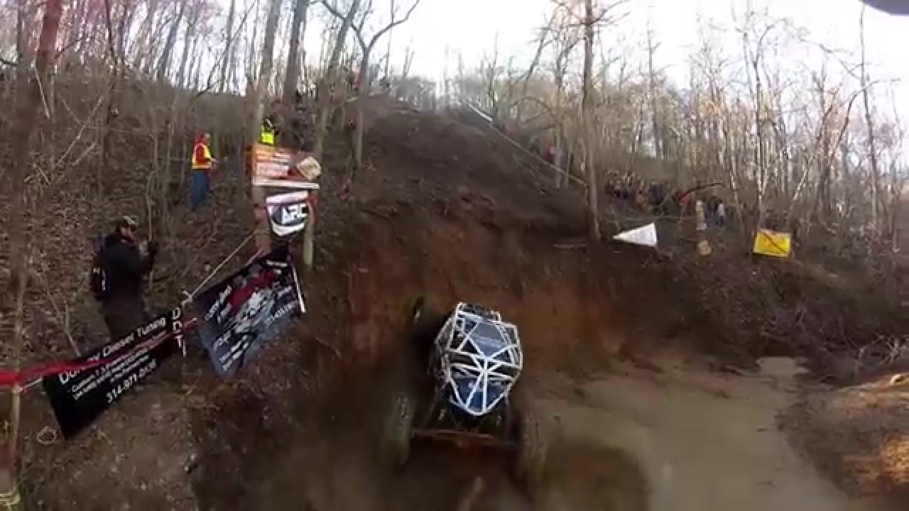 Steve Morgan climbs Moonlights 2016 new years bash bounty hill in his rock bouncer, Frostbite