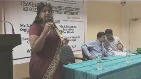 Dr.Ushaa Eswaran - Speech on Importance of Communication skills part 1