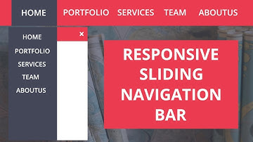 How to create the Responsive Navigation Bar Using HTML and CSS  -- Responsive Sliding Navigation Bar