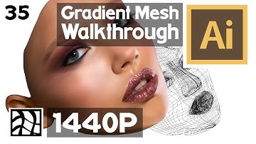 Gradient Mesh Advanced Tutorial - Learn Realistic Drawing (Adobe Illustrator) - Mouth (Episode 35)
