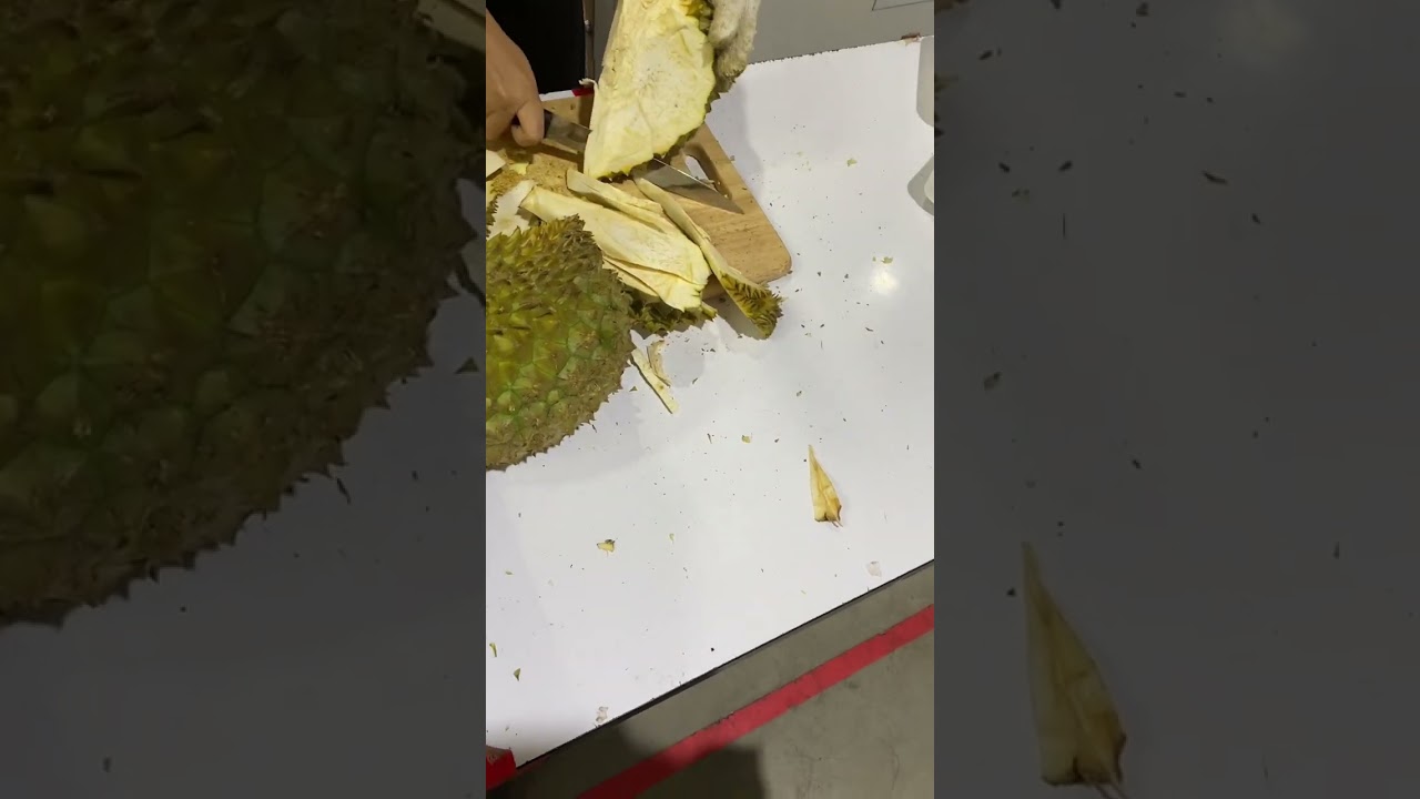 Durian cutting skills it’s really easy way to open 