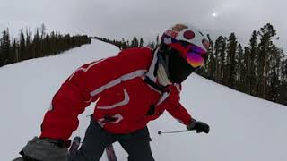 Skiing 'Starfire' black diamond run in Keystone, CO - 4K 360 VR video  2/16/2021