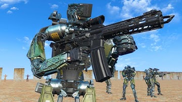 Cod IW C6 Robot VS Fallout Robots - Fallout 4 Npc wars