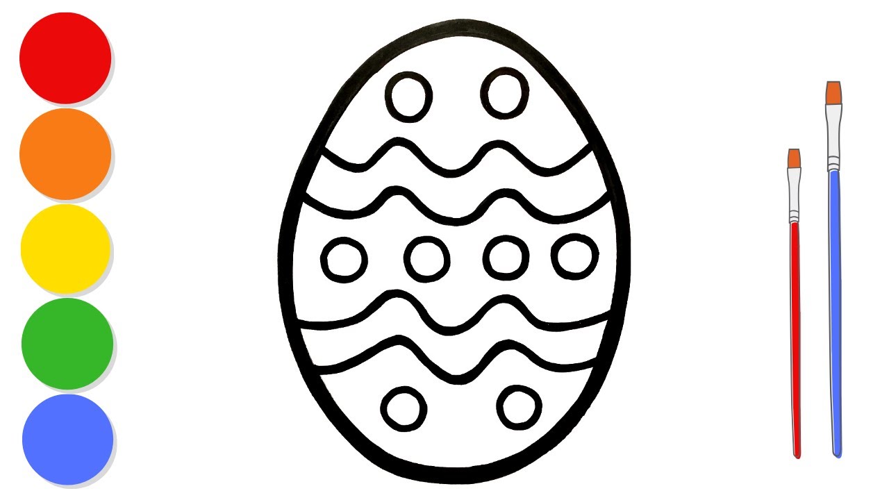 Glitter Easter Egg coloring and drawing for kids and toddlers | Learn colors | ArtLand #47