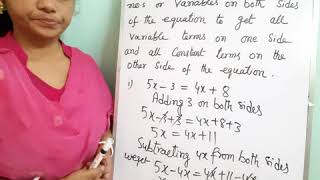 Solving equations (by  Systematic method) class 7 Maths
