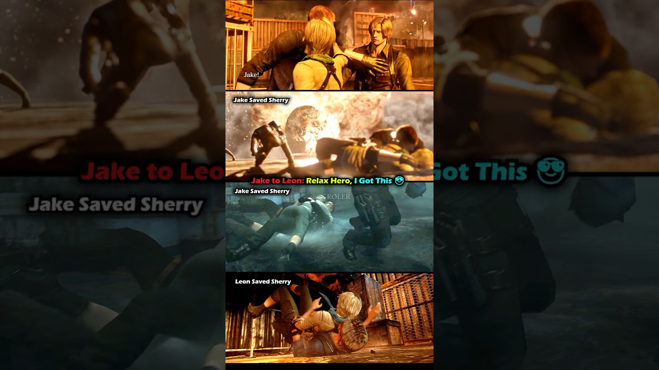 Леон против Джейка 😏 Гонка за спасение Шерри