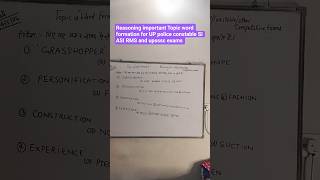 reasoning word formation analogy for UP police constable SI ASI RMS and upsssc exams
