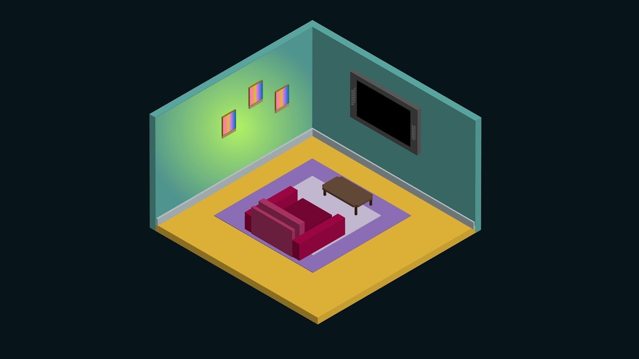 Interior Design In Illustrator Isometric 3d House Design In Illustrator