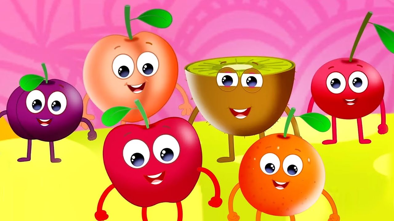 Ten Little Fruits Jumping On The Bed, Fun Fruits Song for Kids by Mr