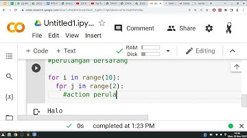 28-11-2022 Perulangan Bersarang pada Python - Kuliah Algorithm and Data Structure